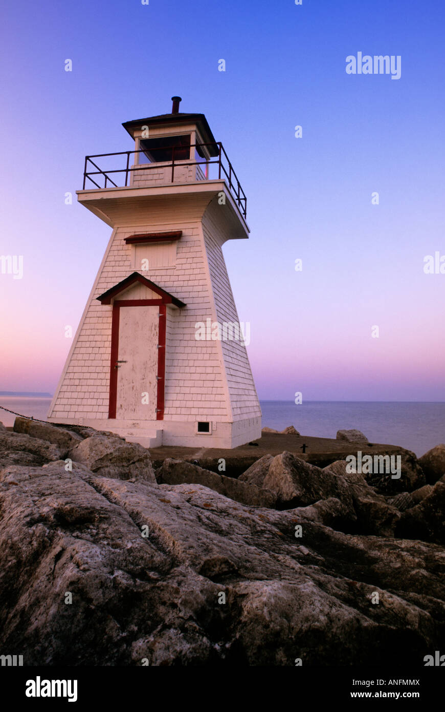 Lion's Head Lighthouse on Georgian Bay, Bruce Peninsula, Ontario, Canada. Stock Photo