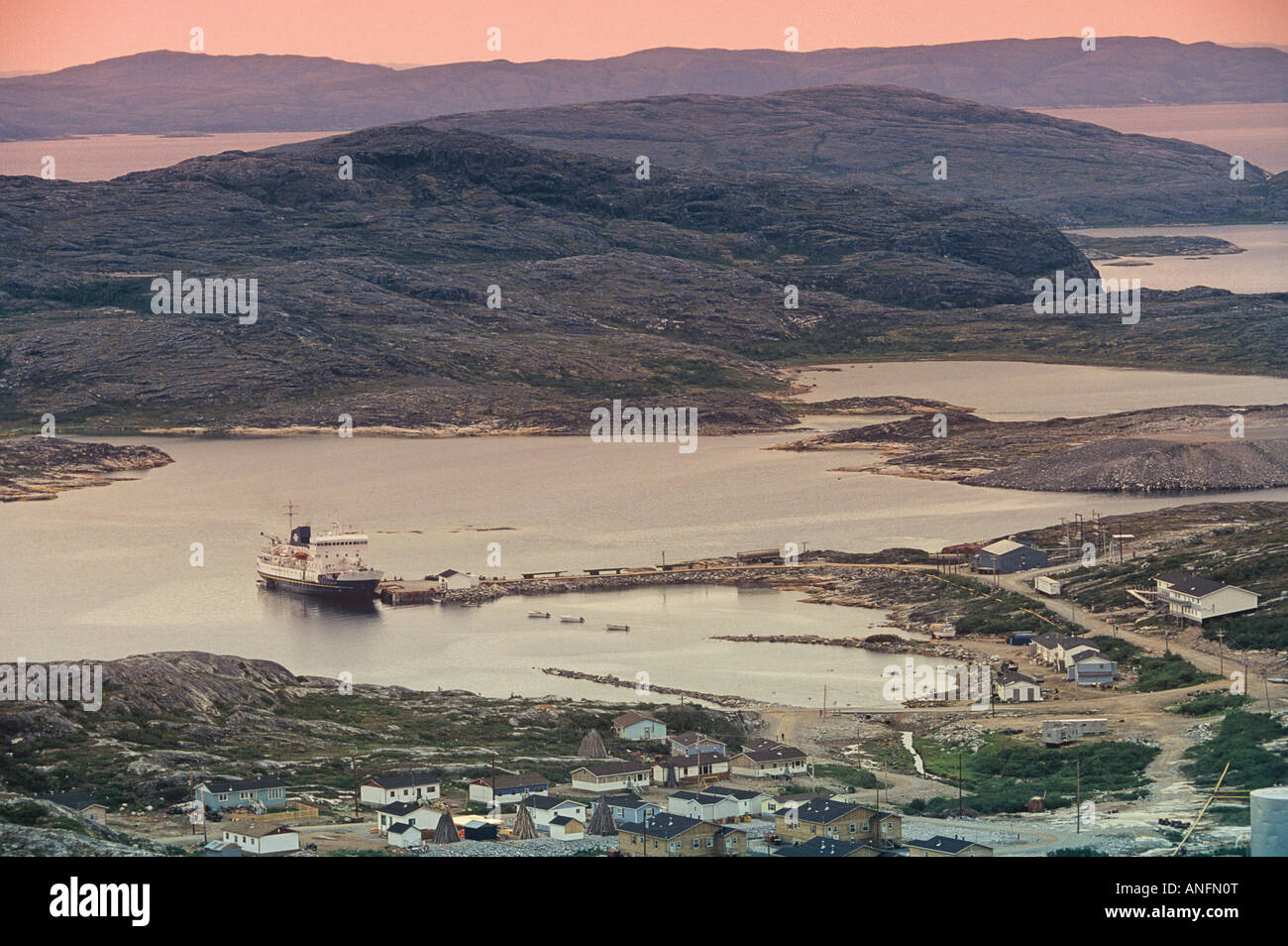 Northern Ranger ship, Hopedale, Newfoundland and Labrador, Canada. Stock Photo