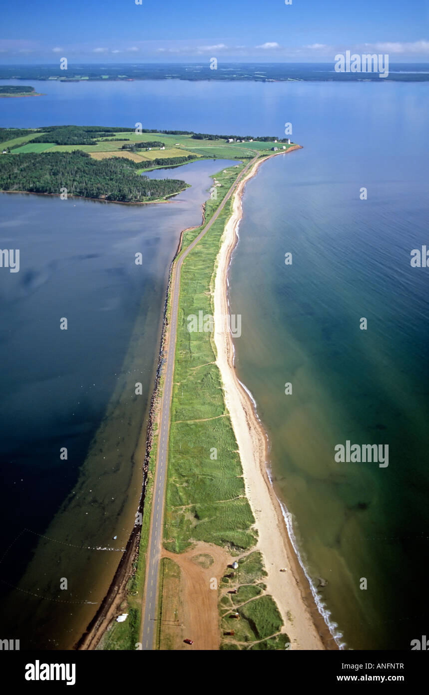 Aerial of Panmure Island Provincial Park, Prince Edward Island Stock