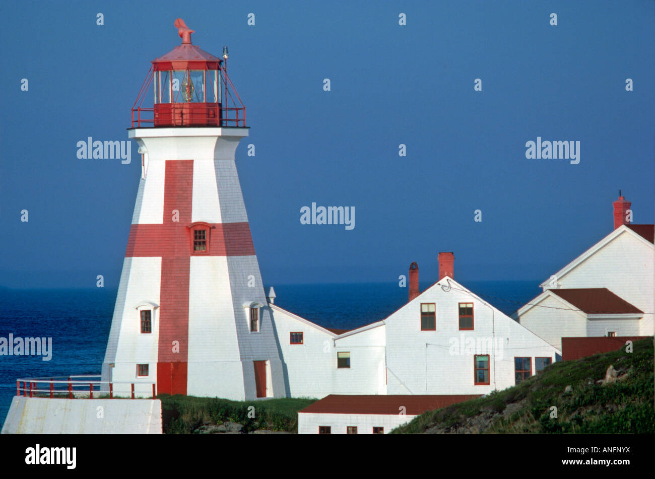 East Quoddy lighthouse, Campobello Island, New Brunswick, Canada. Stock Photo