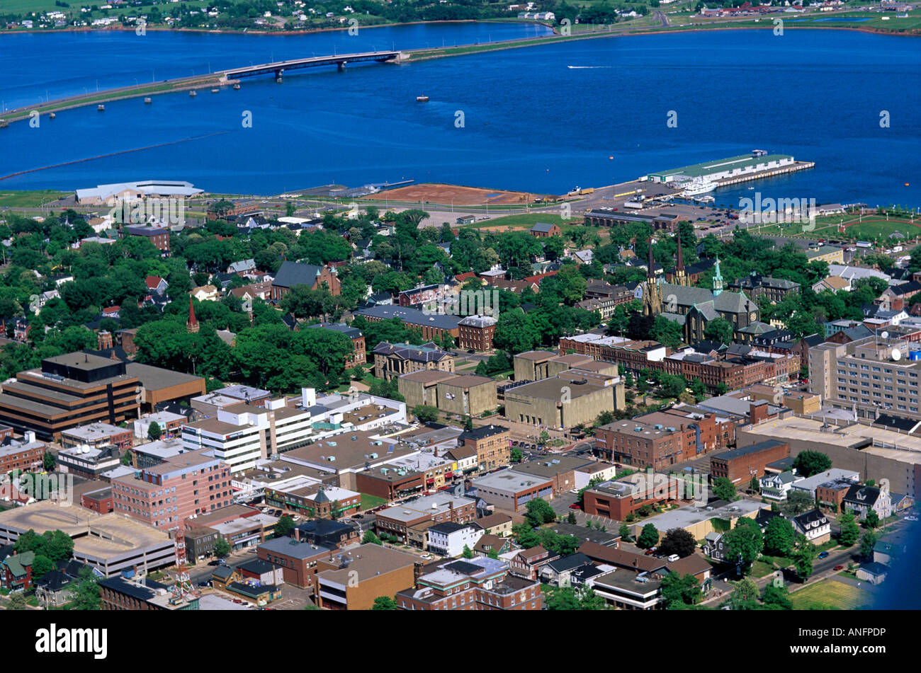 Aerial of Charlottetown, Prince Edward Island, Canada Stock Photo Alamy