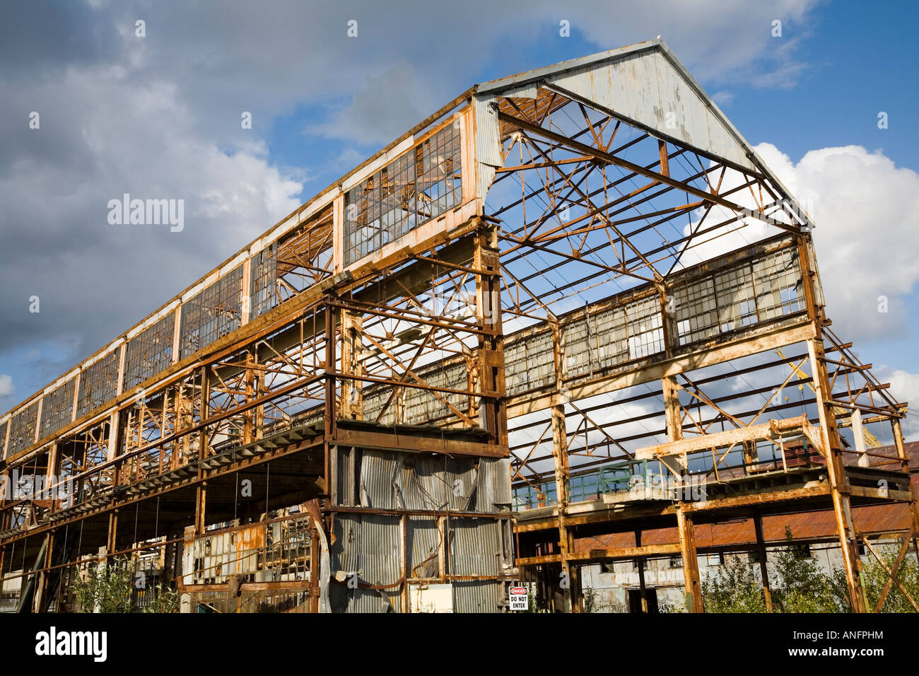 Old industrial waterfront building structure, Lonsdale Quay, North
