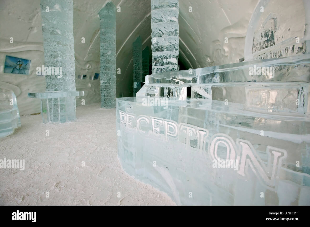 duchesnay ecotourism centre, ice hotel, near quebec city, quebec, canada. Stock Photo