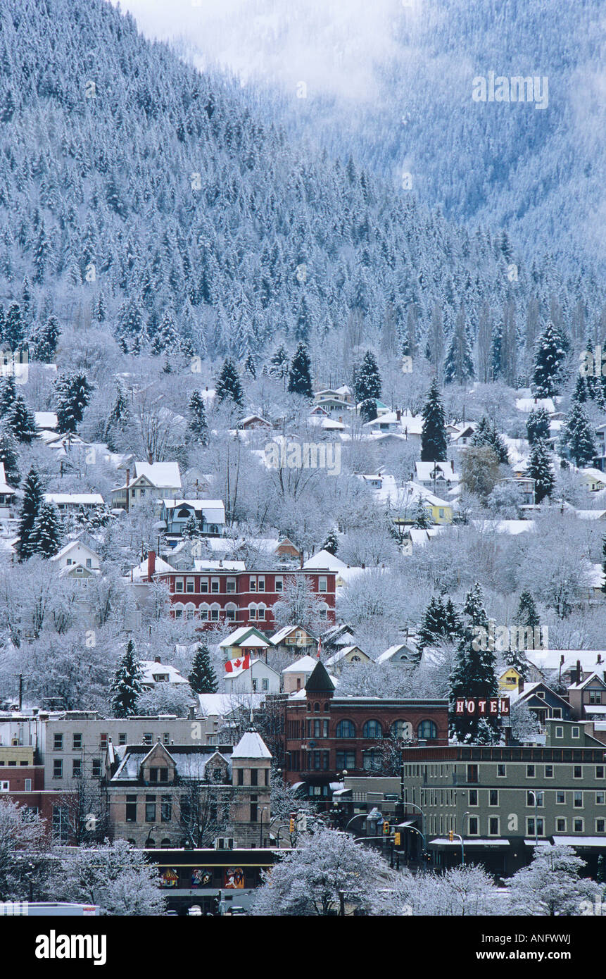 Winter in Nelson, British Columbia, Canada. Stock Photo