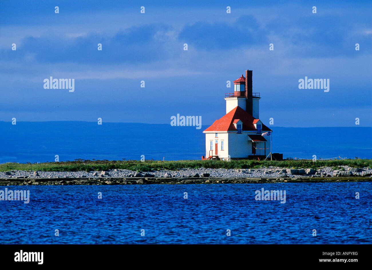Flowers Cove Lighthouse, Newfoundland, Canada Stock Photo Alamy