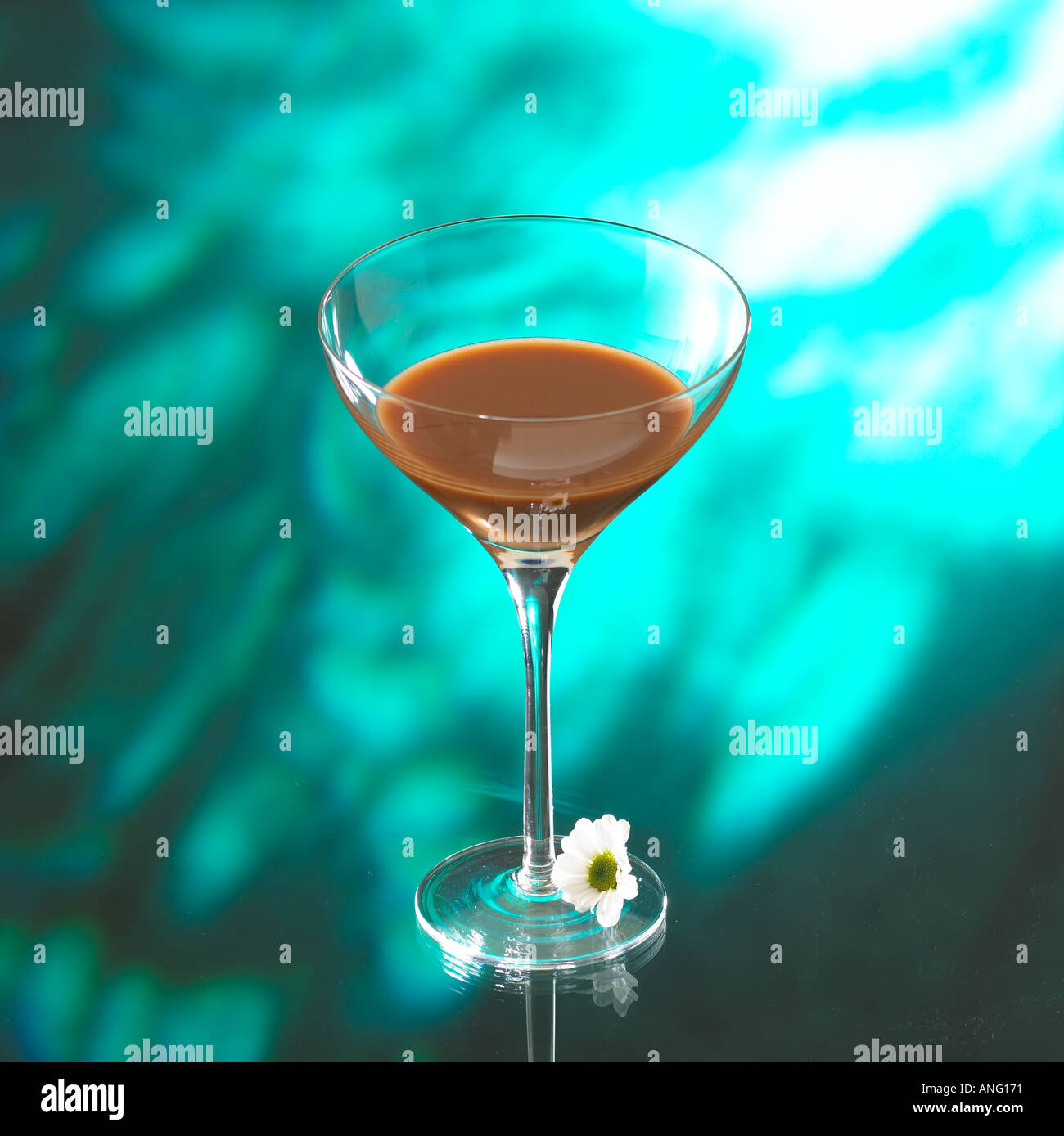 Cocktail The Chocolate Diva Galaxy chocolate Grand Marnier Vopdka Creme de Cacao Orange juice Keywords drink alcohol cocktails Stock Photo