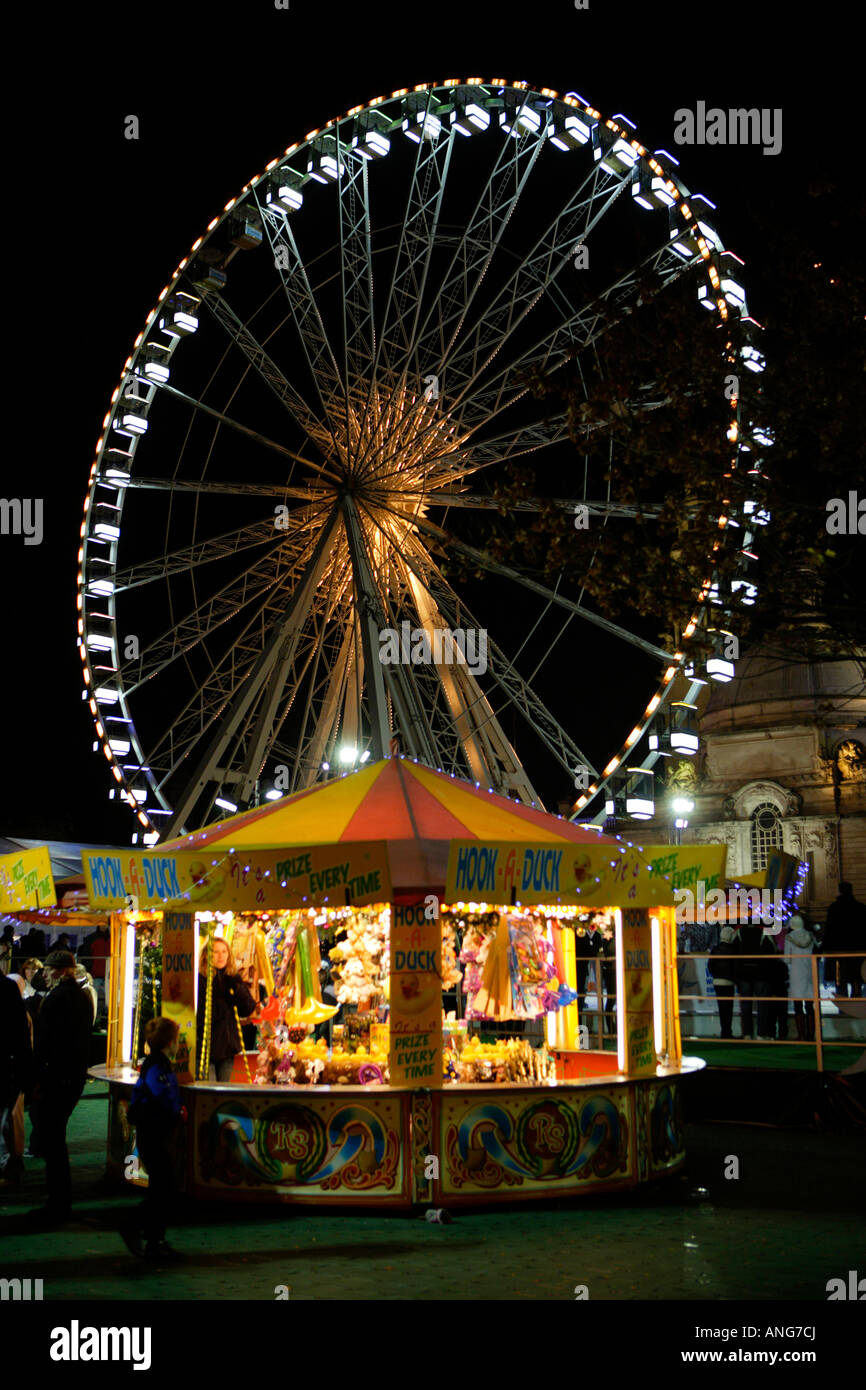 Winter Wonderland Cardiff Civic Centre Stock Photo Alamy