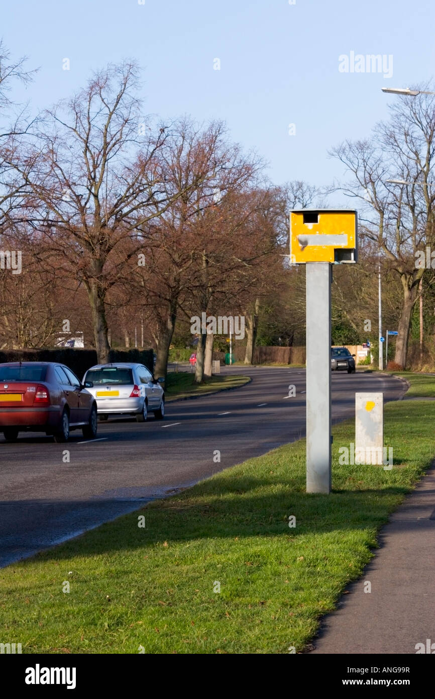 Gatso speed camera on a town road Stock Photo - Alamy