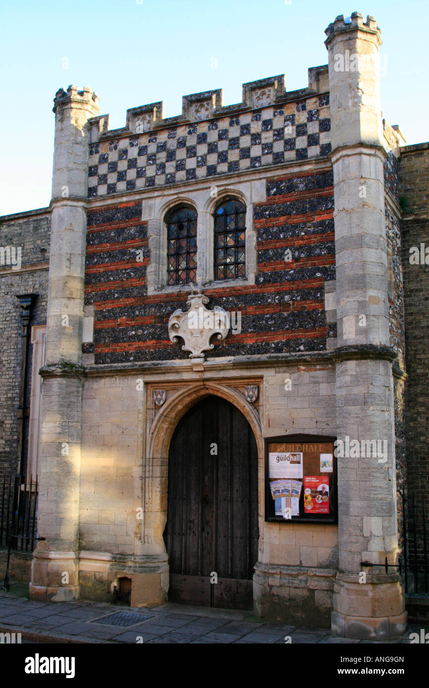 Bury St Edmunds Guildhall stands on Guildhall Street suffolk england uk