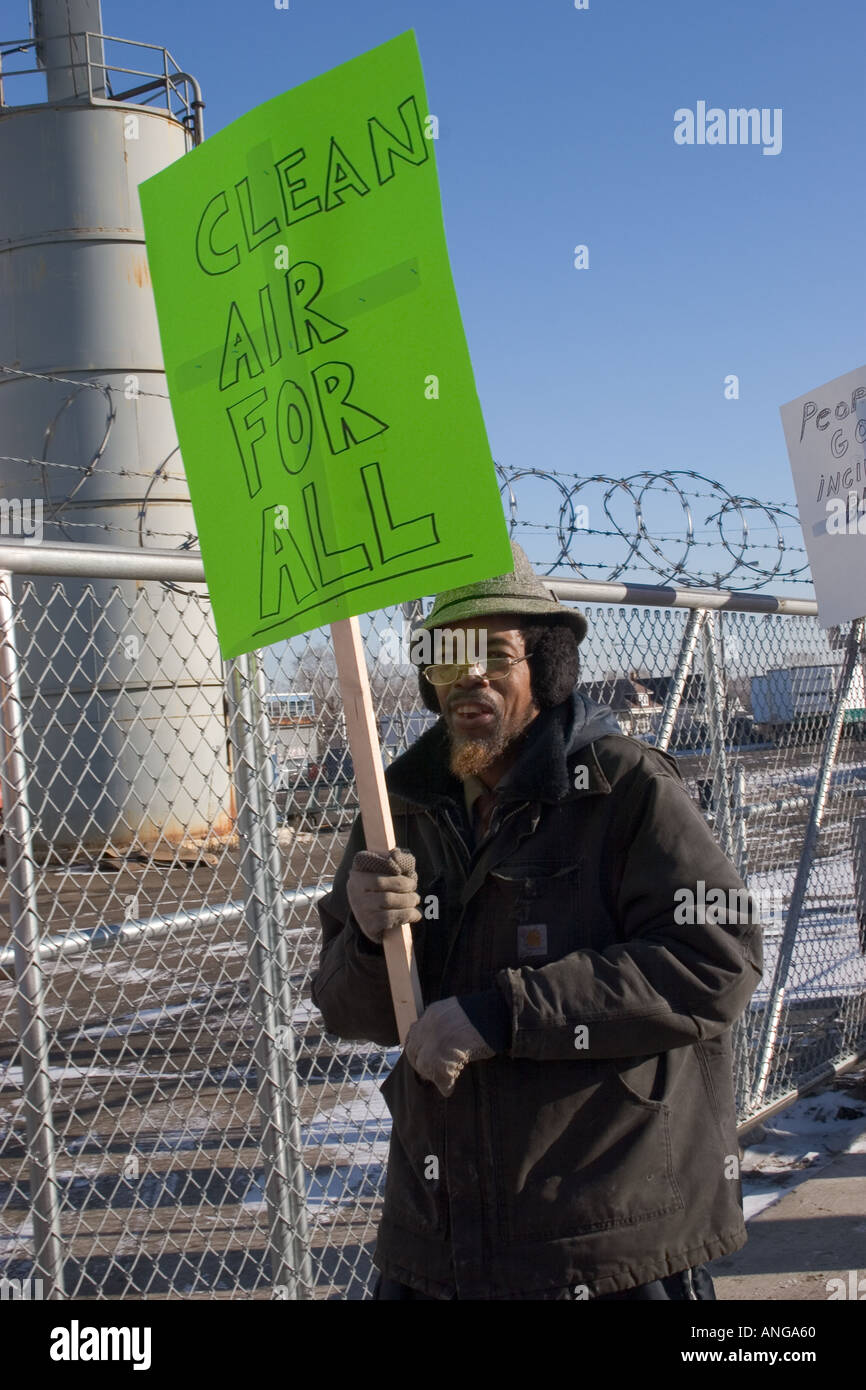 Neighbors Protest Polluting Incinerator Stock Photo