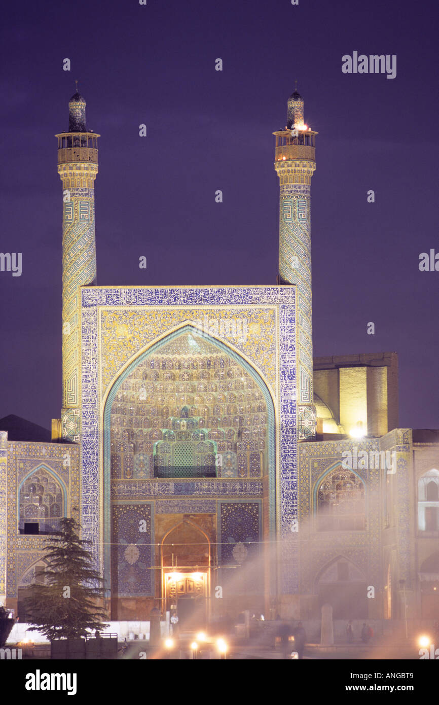 Iran Esfahan Emam Mosque Emam Khomeini Square night Stock Photo - Alamy