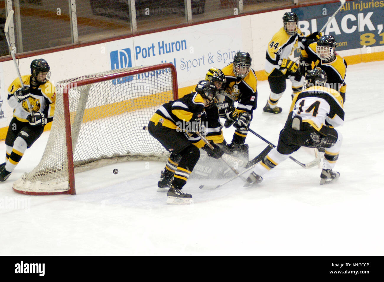 Ice Hockey Tournament action Silver Stick International Hockey playoffs