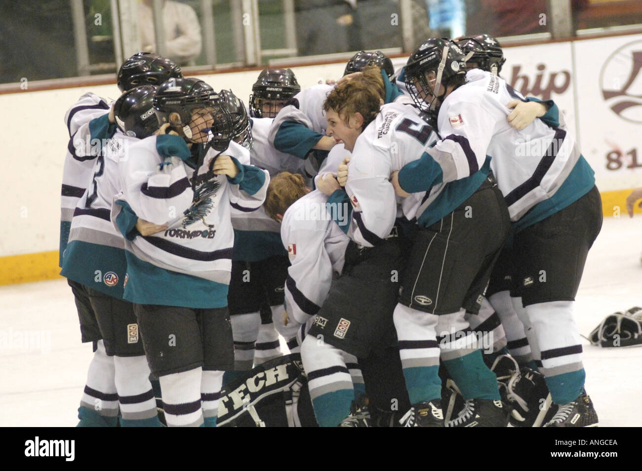 Ice Hockey Tournament action Silver Stick International Hockey playoffs at Port Huron Michigan