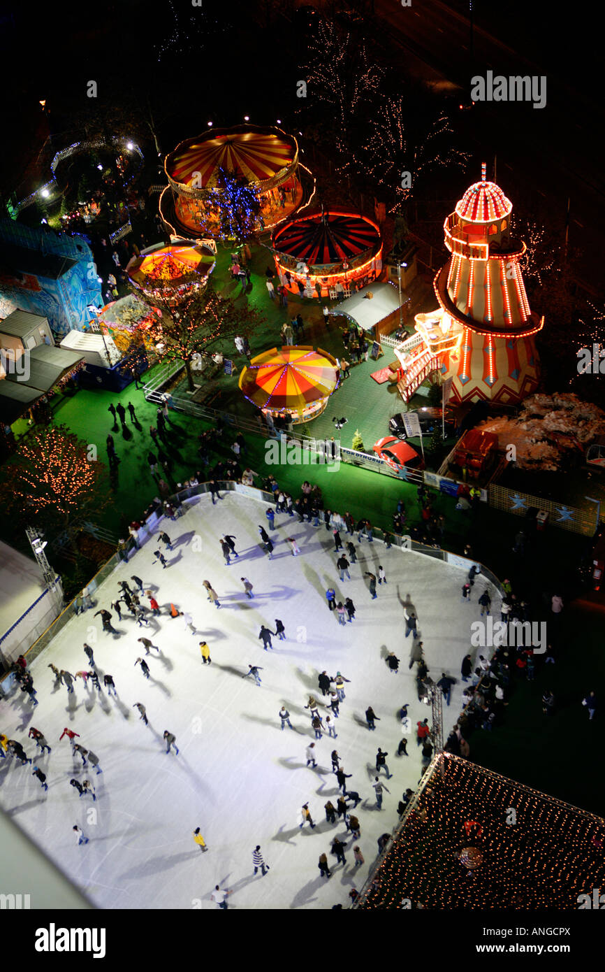 Winter Wonderland Cardiff Civic Centre Stock Photo Alamy
