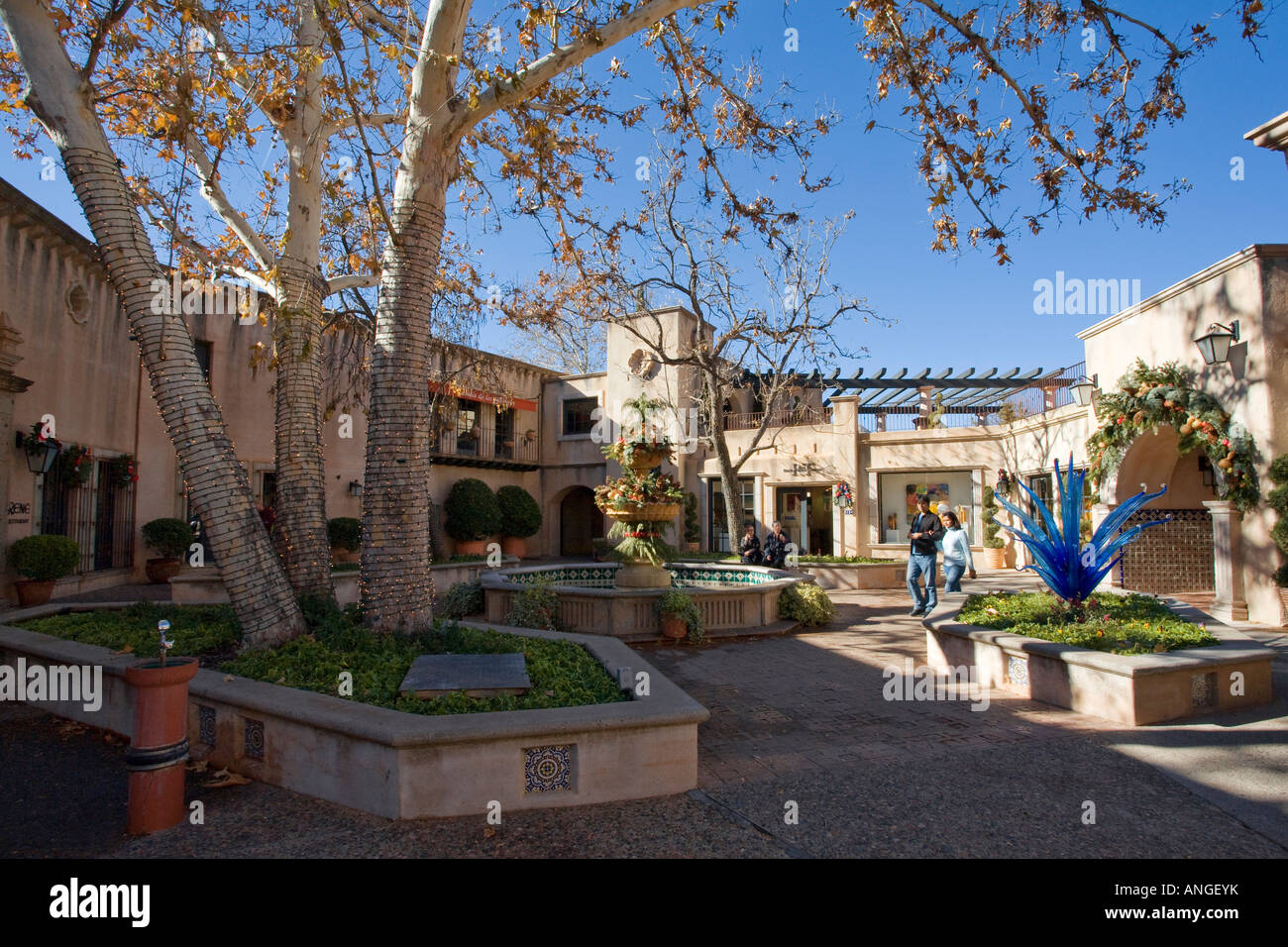 Tlaquepaque Arts and Crafts Village Sedona Arizona Stock Photo