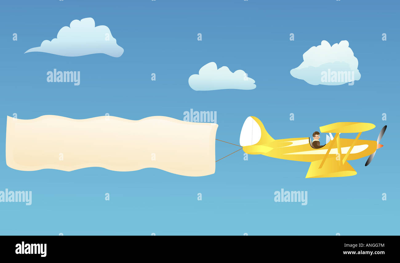 Airplane Towing Banner Stock Photos Airplane Towing Banner Stock