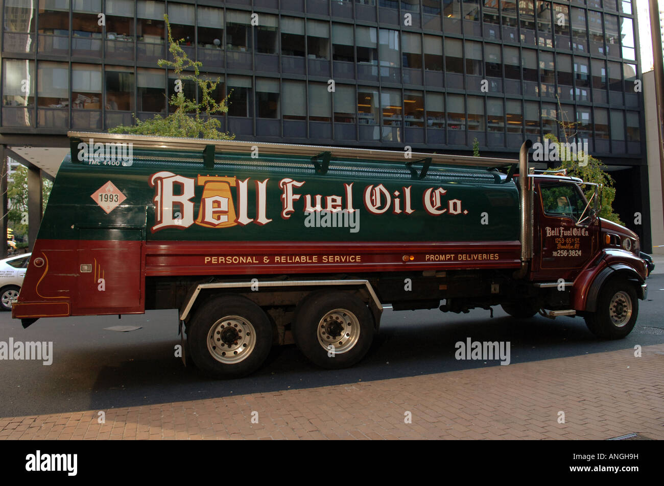A home heating oil delivery truck on Third Ave in midtown Manhattan