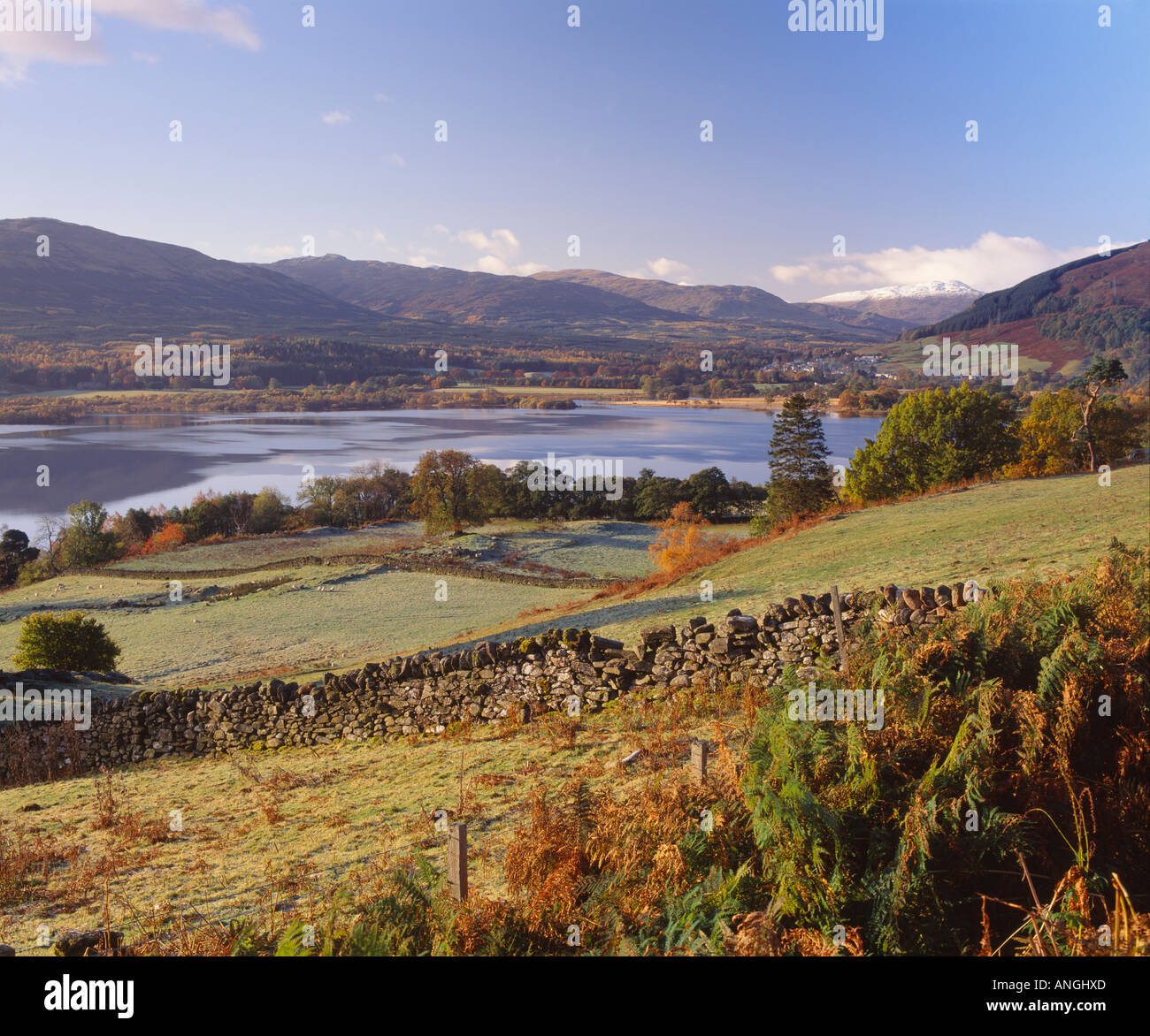 View of Killin and Loch Tay, Stirling, Scotland, UK. Viewed from Perth ...