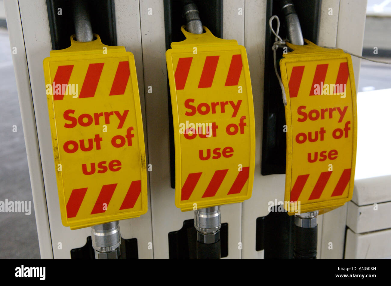 Empty Petrol Pumps Stock Photo Alamy
