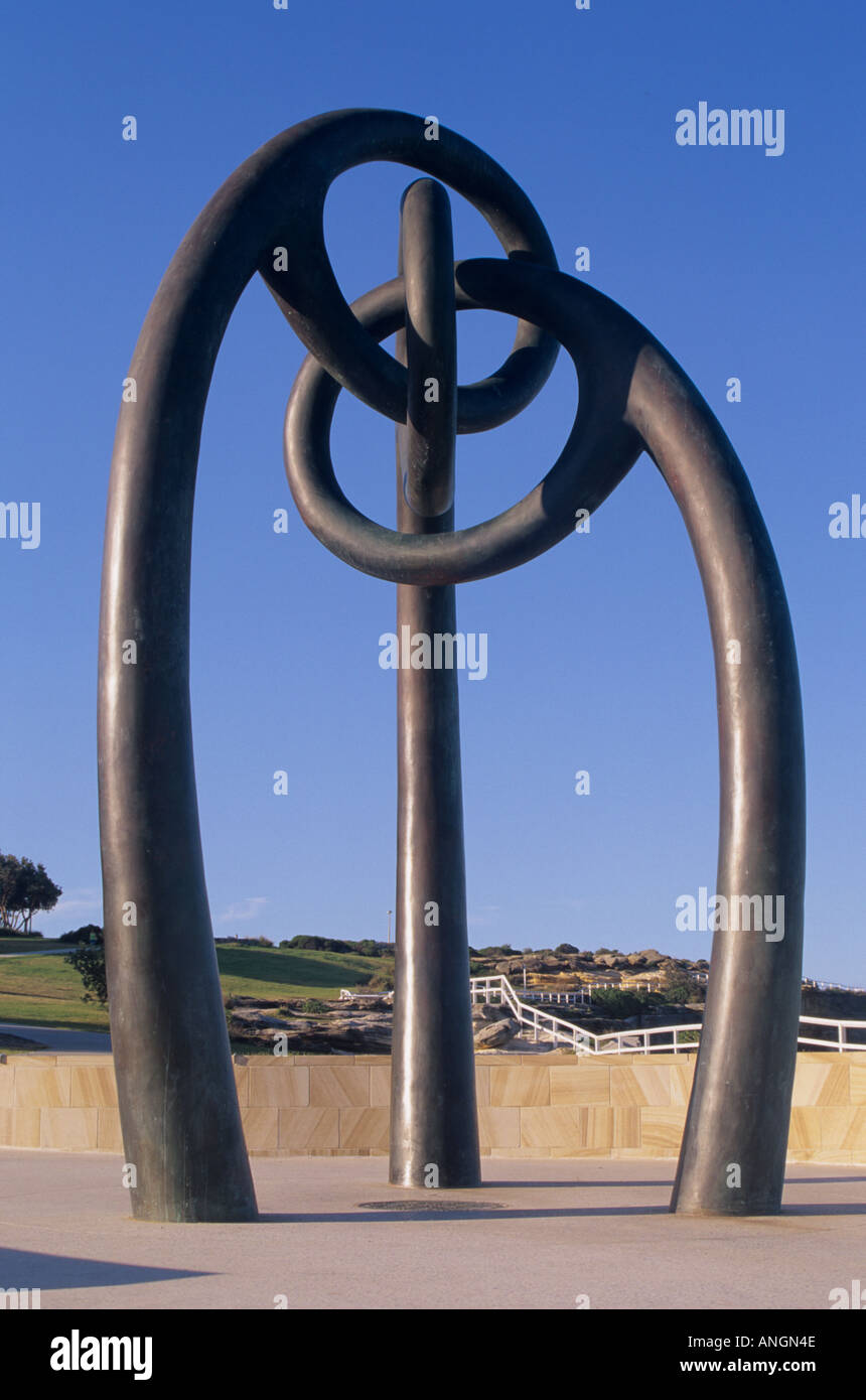 Bali memorial sculpture, Coogee, Sydney, New South Wales, Australia. Stock Photo