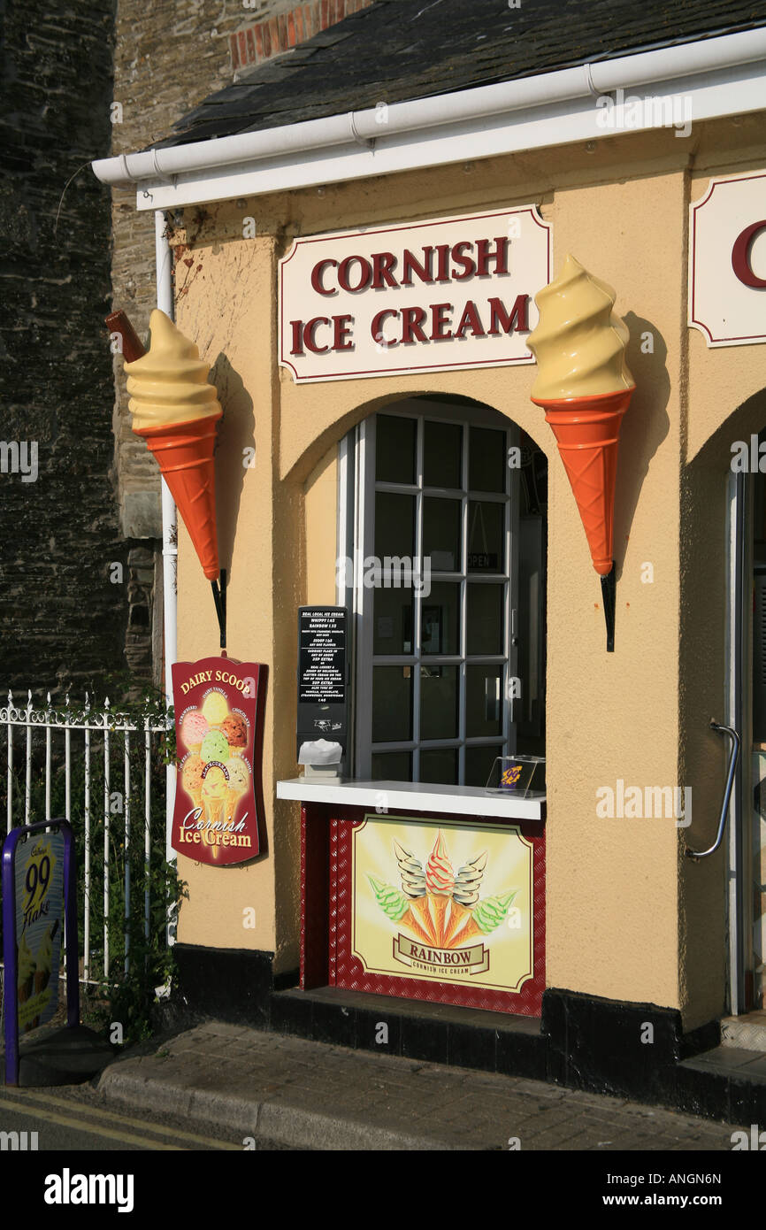 Ice Cream parlour Padstow Cornwall UK Stock Photo Alamy