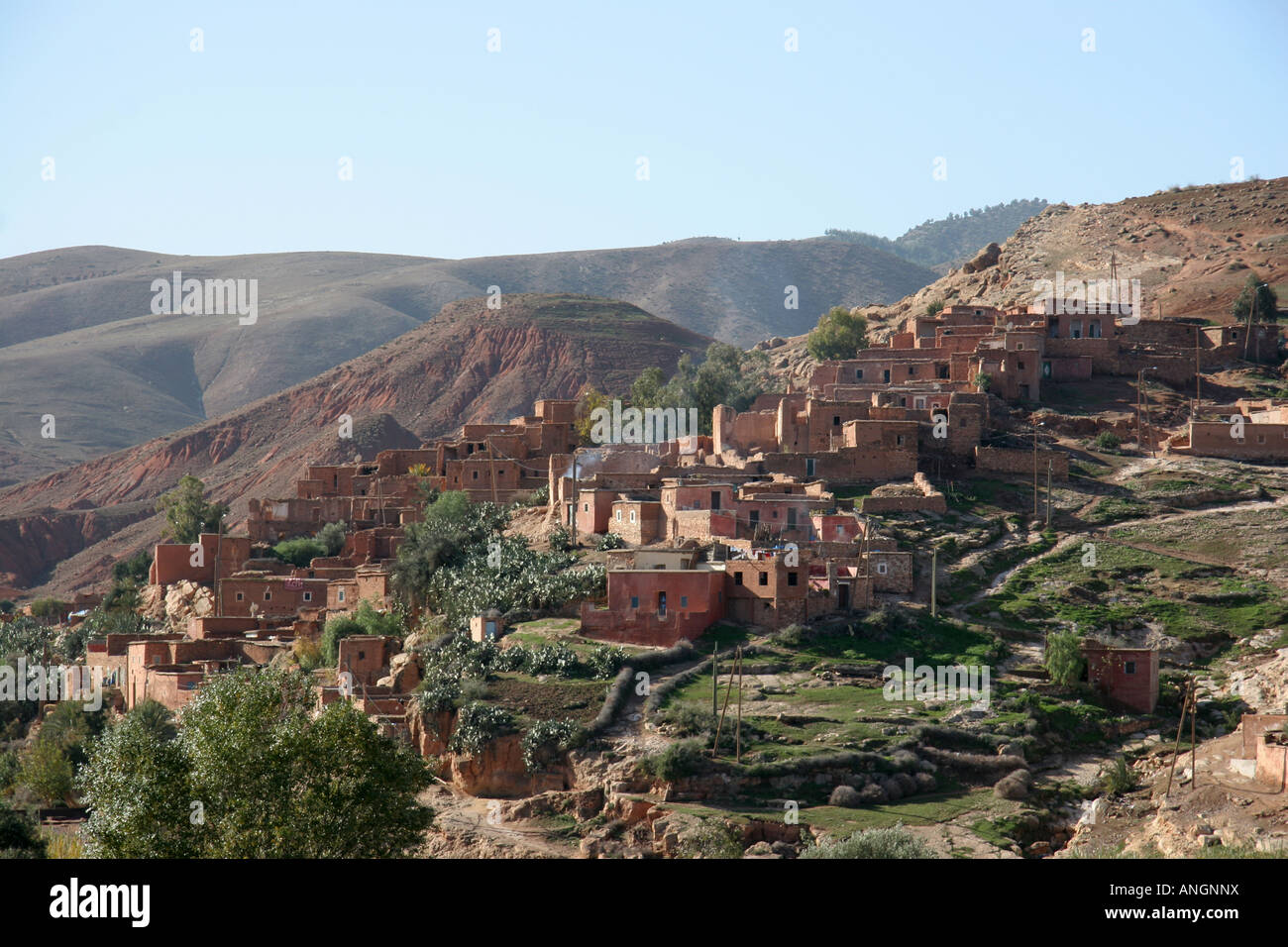 Hillside village in Morocco Stock Photo - Alamy