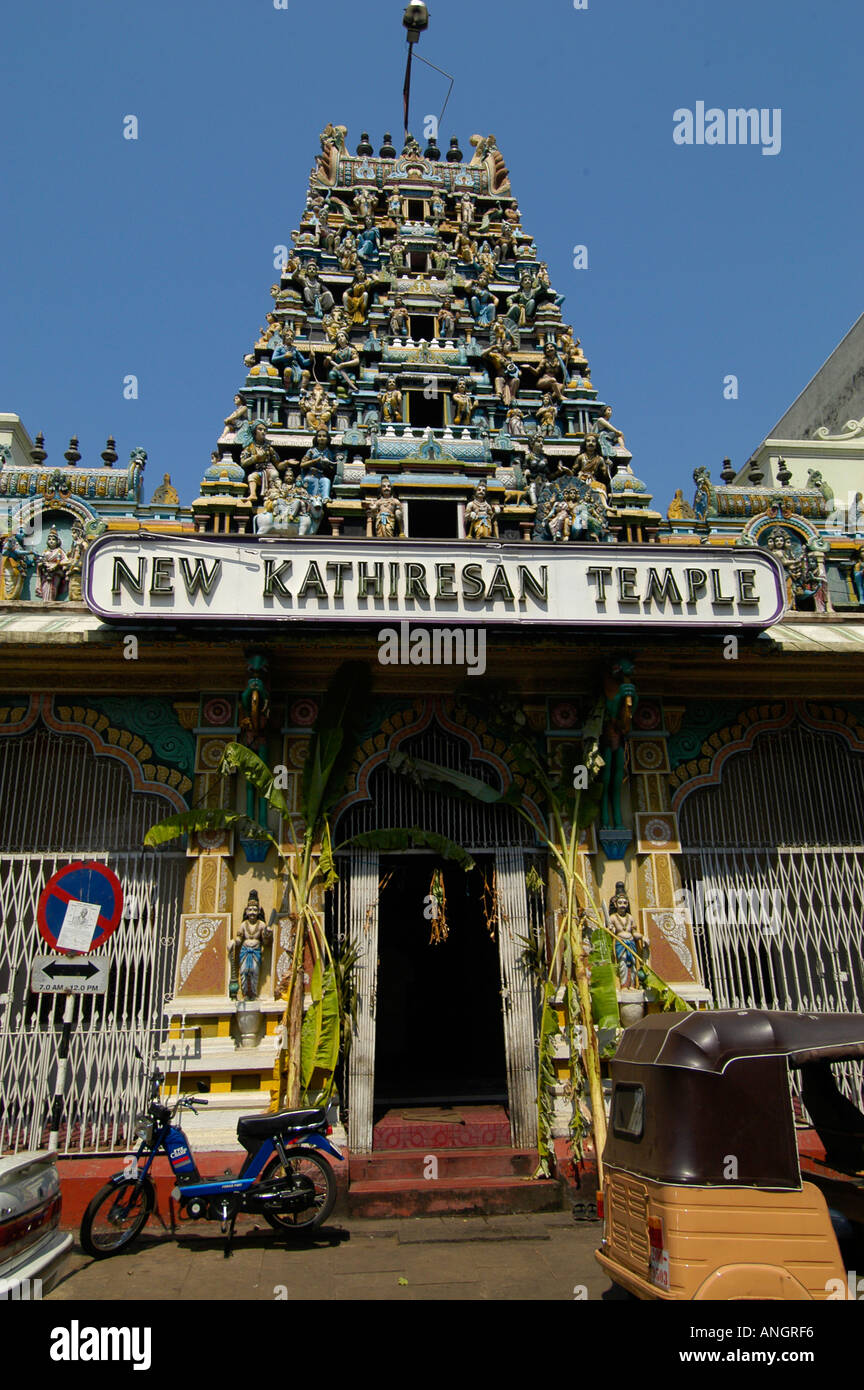 Colombo The Kathiresan kovil dedicated to the war god Skanda. Hindu Vel Festival  Bambalapitiya. Stock Photo