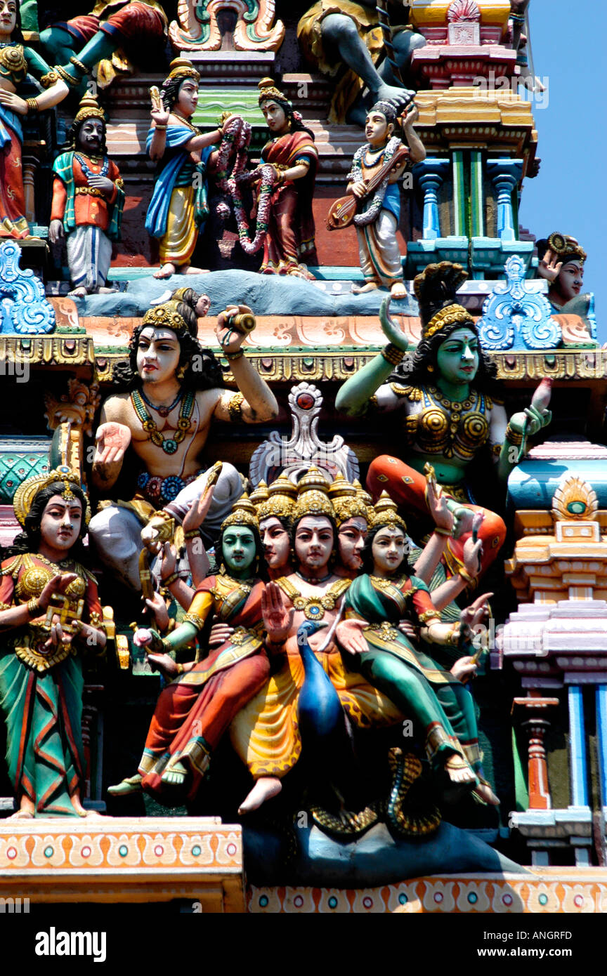 Colombo The Kathiresan kovil dedicated to the war god Skanda. Hindu Vel Festival  Bambalapitiya. Stock Photo