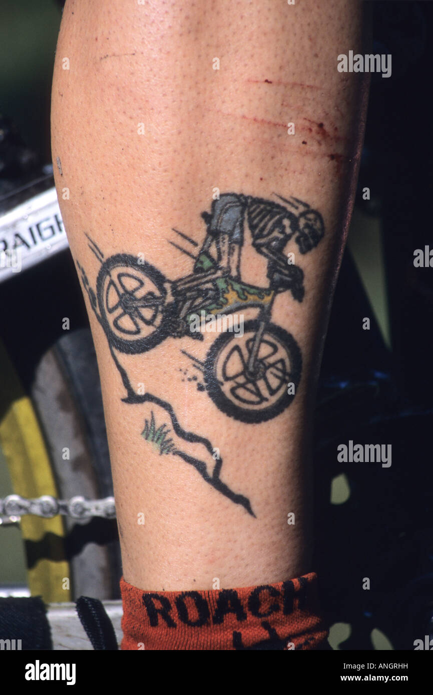 Mountain bike tattoo hi-res stock photography and images - Alamy