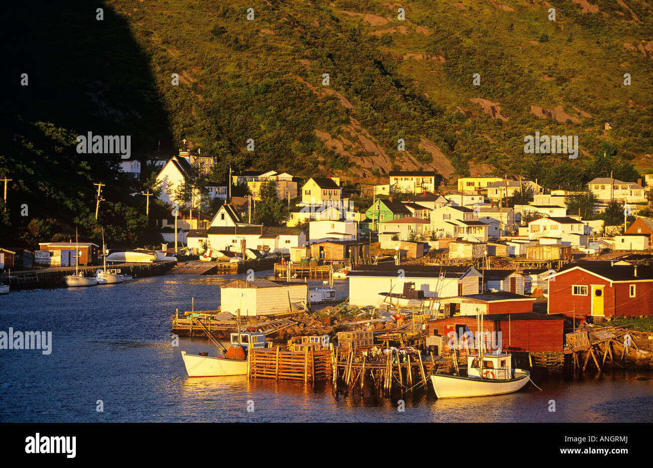 Sunrise on the fishing village of petty harbour hires stock photography and images Alamy