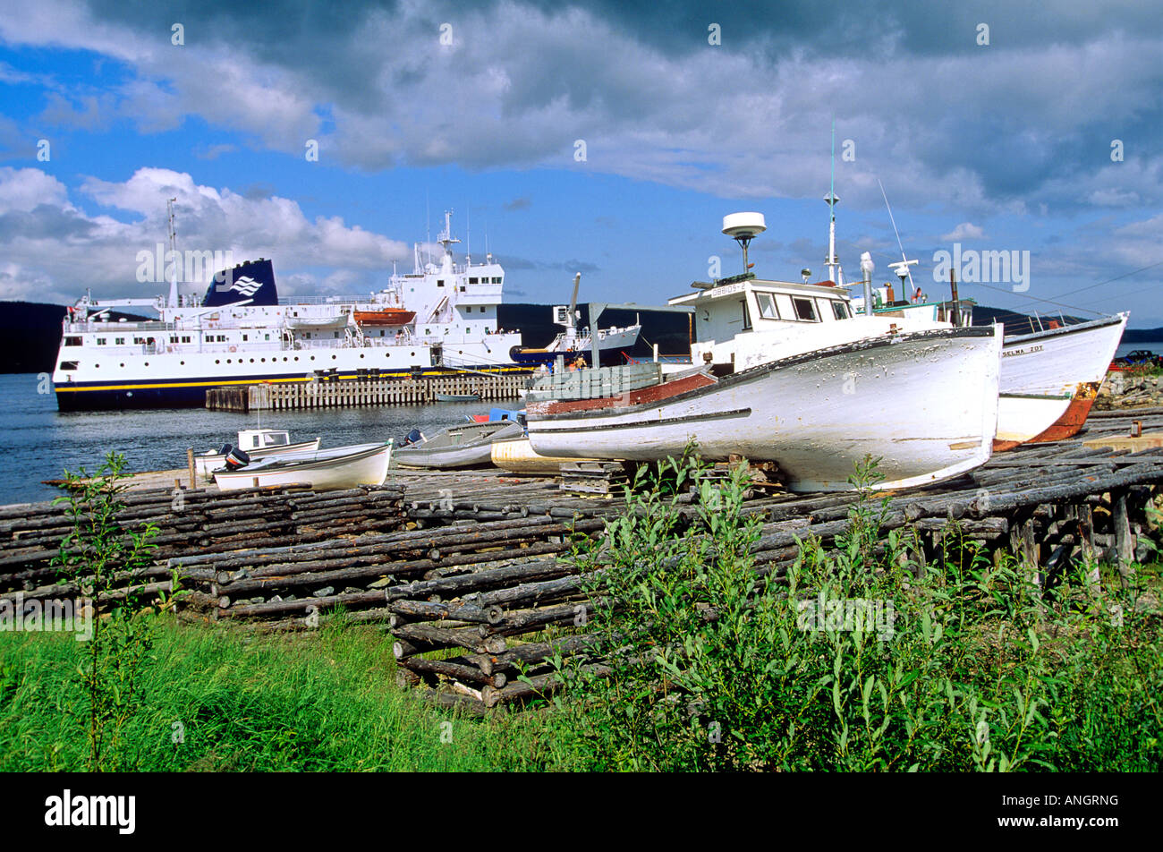 Coastal boat docked at Port Hope Simpson, Labrador, Newfoundland