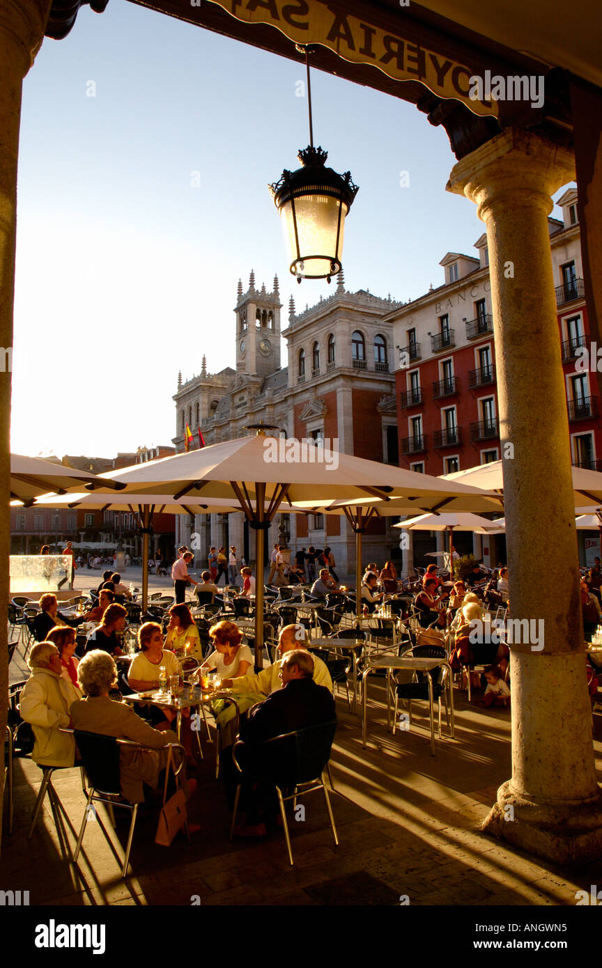 Plaza Mayor, Valladolid, Castilla y Leon, Spain Stock Photo