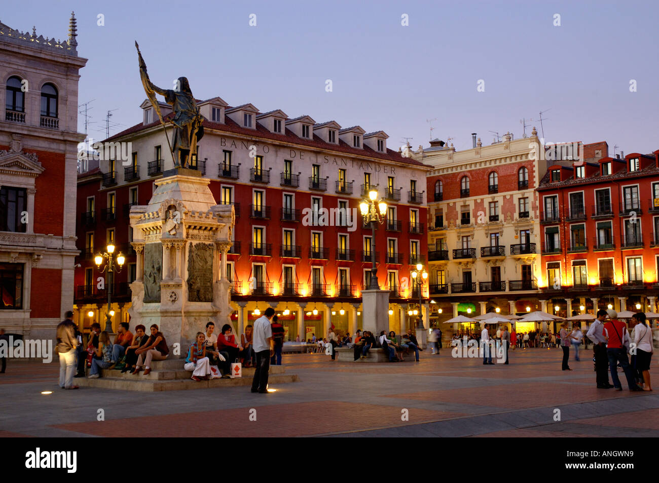 Plaza Mayor, Valladolid, Castilla y Leon, Spain Stock Photo