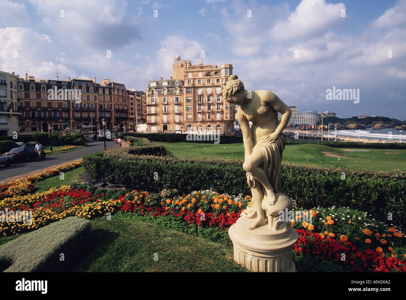 Europe, France, Biarritz, Bay of Biscay. A luxurious resort in Europe ...