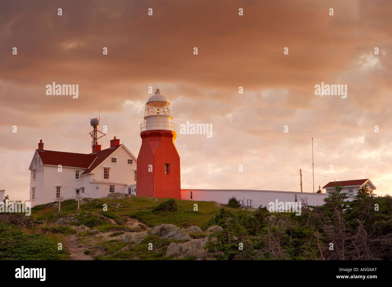 Twillingate Long Point Lighthouse, Twillingate, Road to the Isles, North Twillingate Island, Notre Dame Bay, Newfoundland & Labr Stock Photo