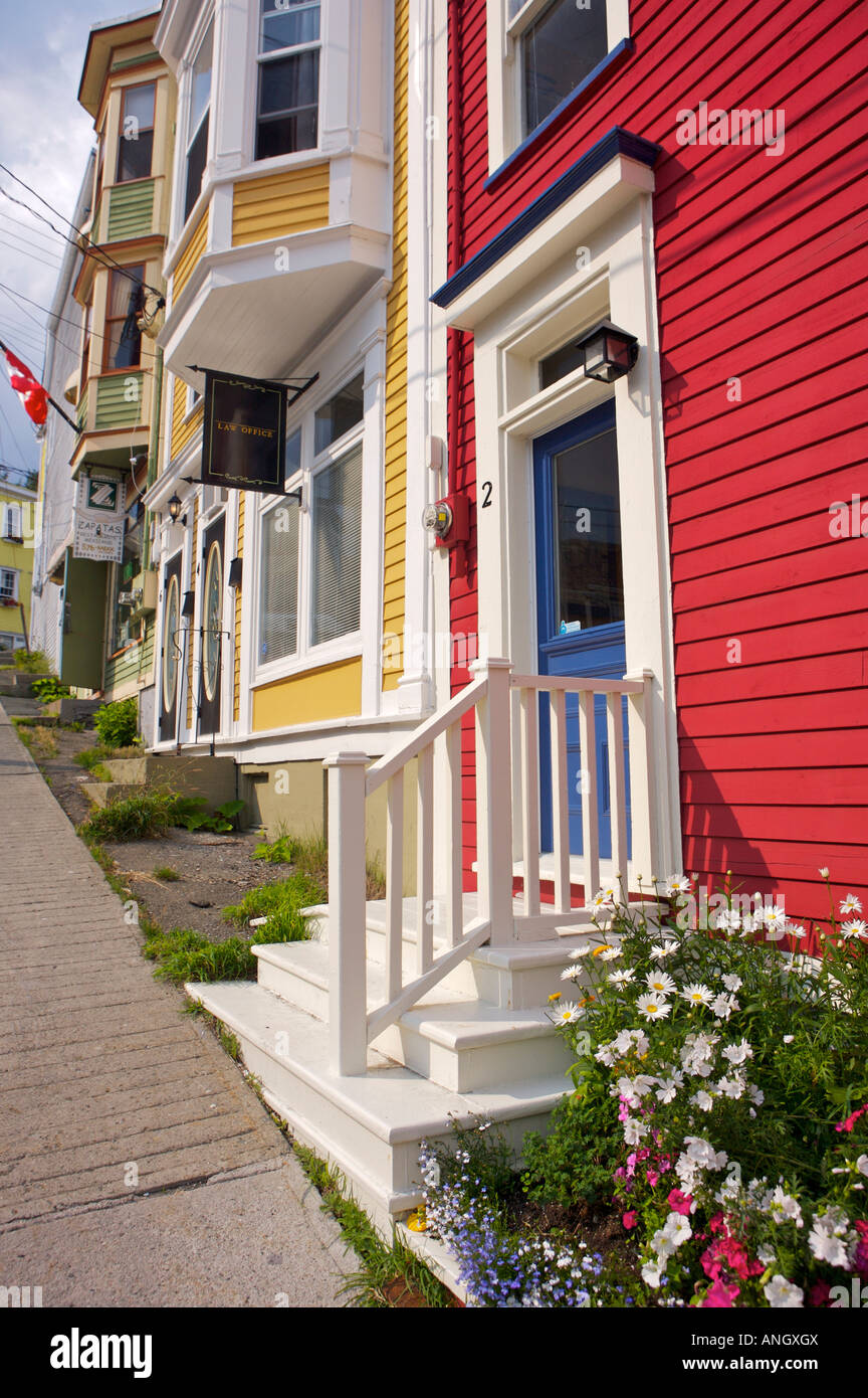 The charming houses in downtown St John's (aka Jelly Bean Row), St John