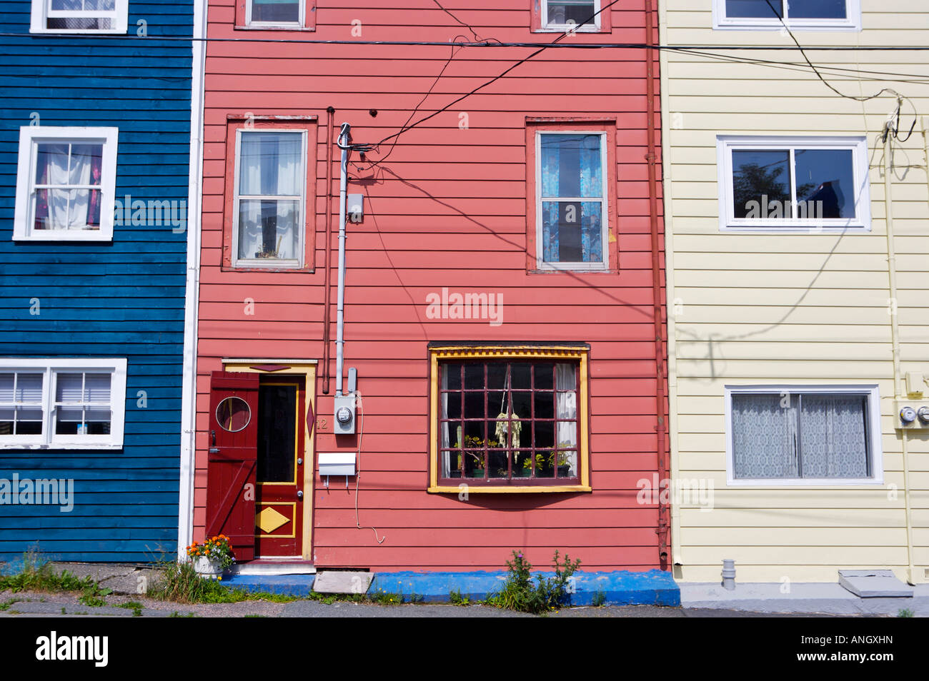 The charming houses in downtown St John's (aka Jelly Bean Row), St John