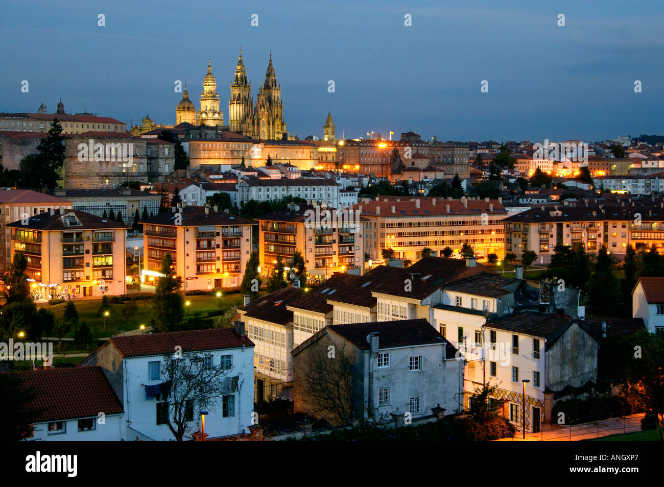 Cathedral de Santiago de Compostela, Santiago de Compostela, Galicia, Spain Stock Photo