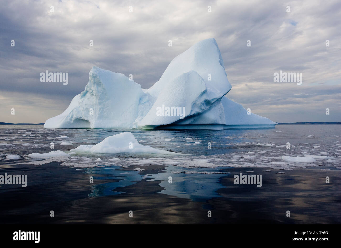 Iceberg in the Labrador Sea off the coast of Cartwright, Labrador, Newfoundland and Labrador, Canada. Stock Photo