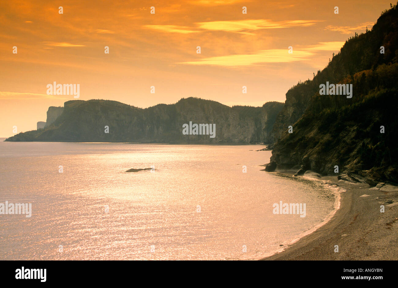 The cliffs of cap bon ami in forillon national park hi-res stock ...