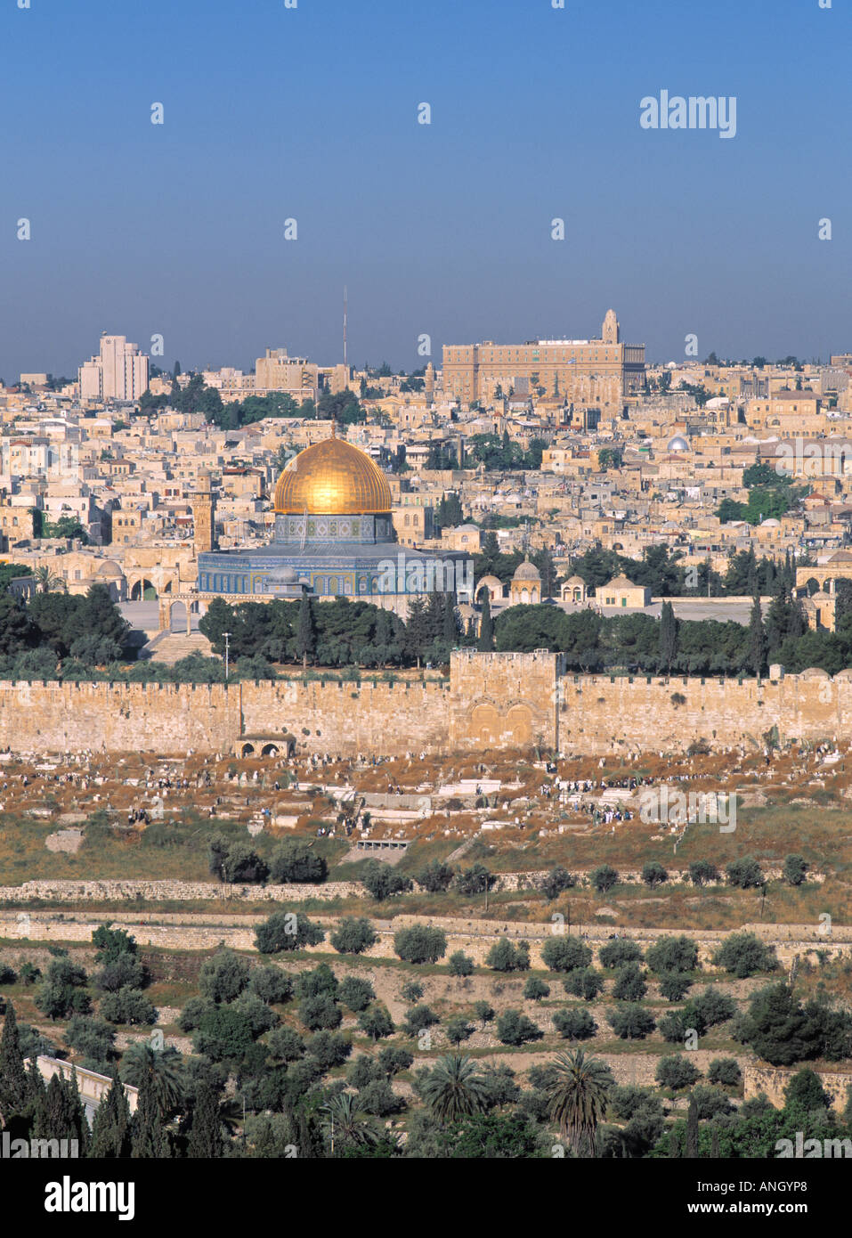 Old City of Jerusalem from Mt. of Olives, Israel Stock Photo - Alamy