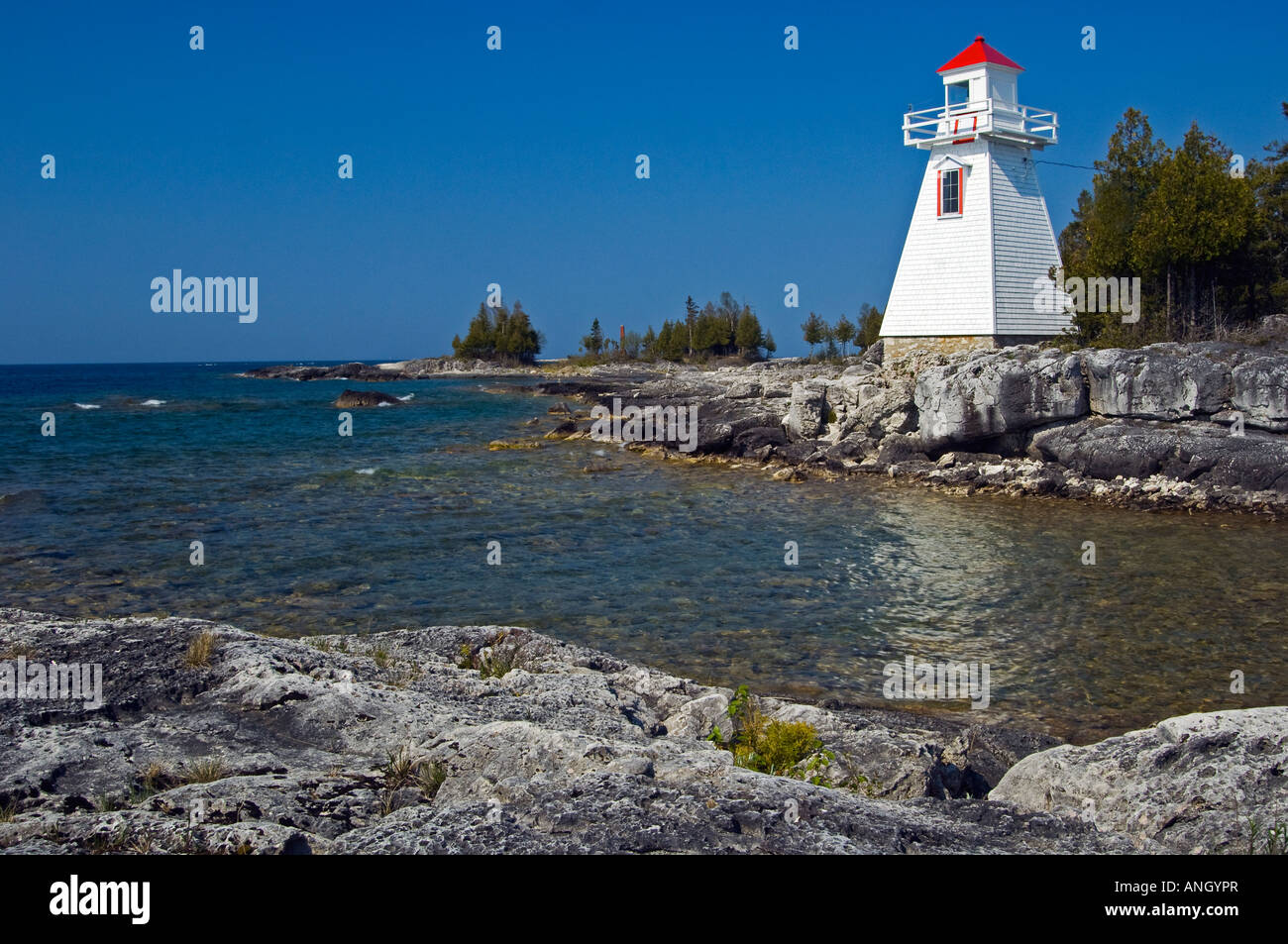 Lighthouse on Manitoulin Island; world's largest freshwater island, South Baymouth, Ontario