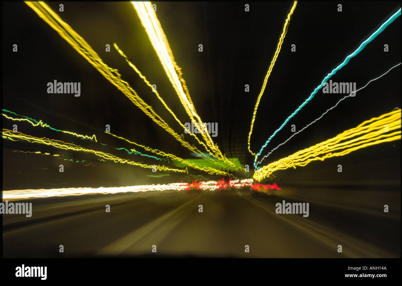 Car streaks through bright white hi-res stock photography and images ...
