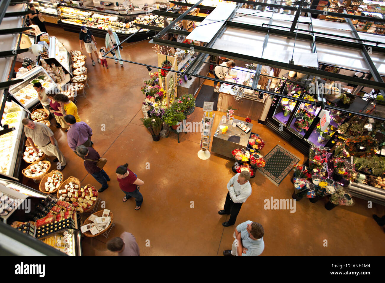 WISCONSIN Milwaukee Shoppers at delicatessan counter at Milwaukee