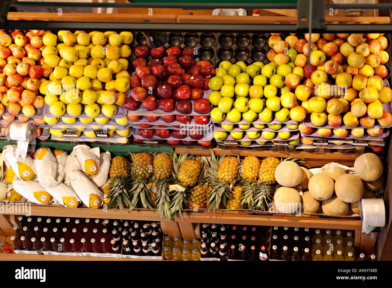 WISCONSIN Milwaukee Fruit display in Milwaukee Public Market indoor