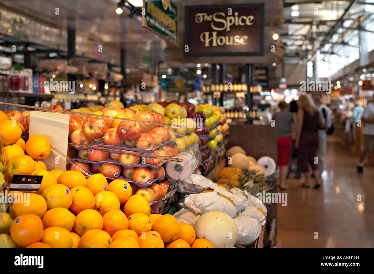 WISCONSIN Milwaukee Fruit display at Milwaukee Public Market indoor