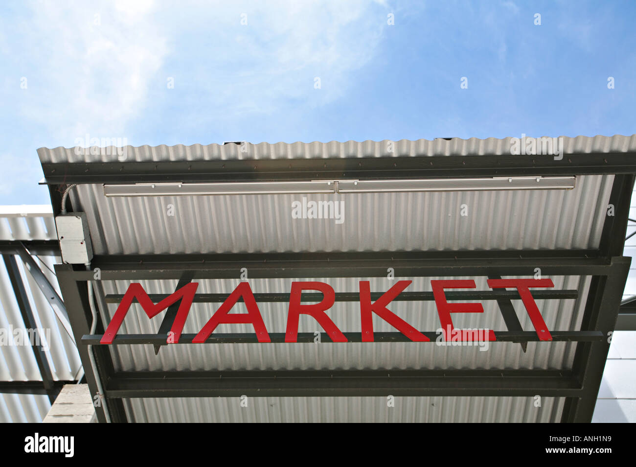 WISCONSIN Milwaukee Sign on exterior of Milwaukee Public Market indoor