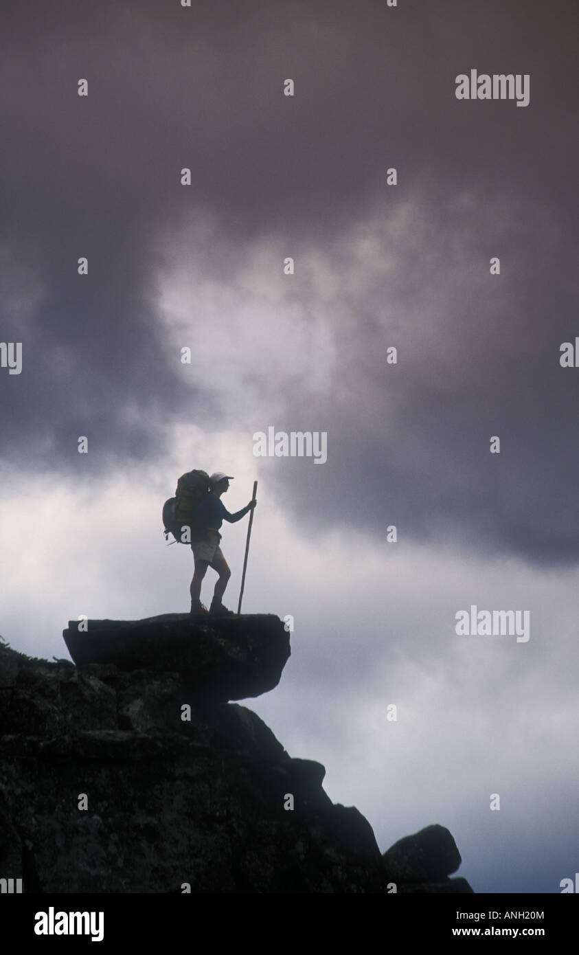 Hiking in a storm in Tweedsmuir Park, Chilcotin region, British ...