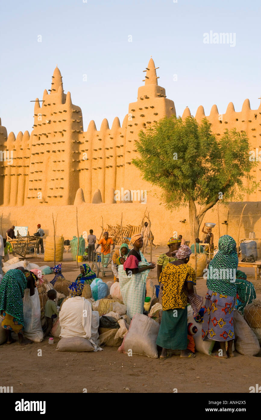 Djenne Mosque, Djenne, Niger Inland Delta, Mopti region, Mali Stock Photo