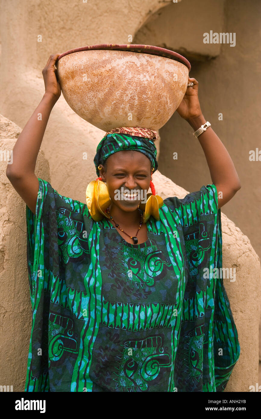Fulani Woman, Mopti, Mali Stock Photo